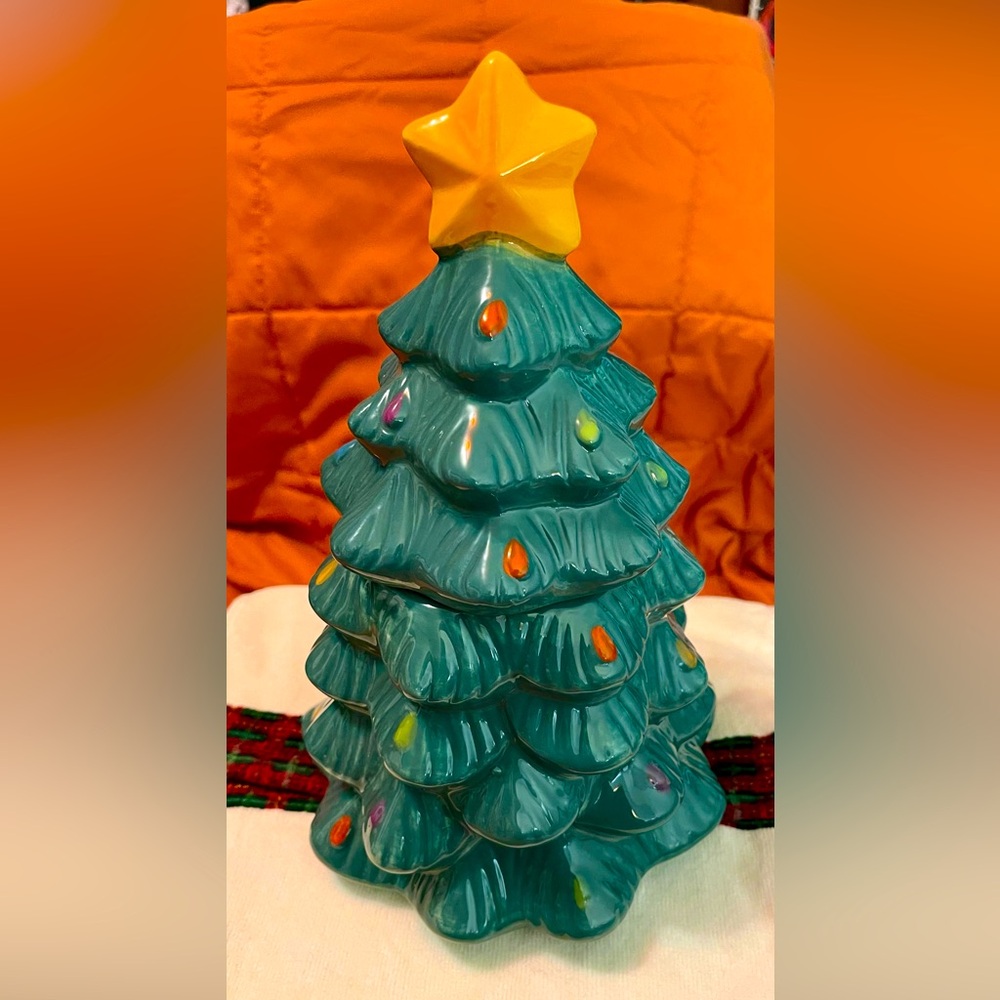 Brand New Ceramic Tree (Holiday) Cookie Jar